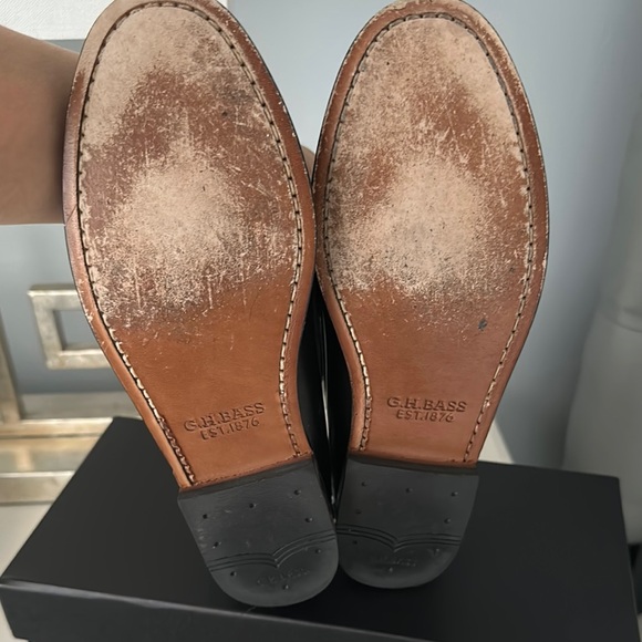 G.H. Bass & Co. Women's Black and White Loafers - Picture 2 of 3